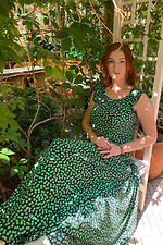 Штапельный костюм LIME на лето: блуза без рукавов, длинная юбка клеш в пол Garne 3040638 фото №6