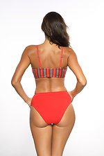 Zweiteiliger Badeanzug in Orange im sportlichen Stil mit hohem Bund Marko 4024638 Foto №3