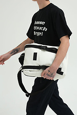 Белый городской рюкзак с пряжками из экокожи SGEMPIRE 8015638 фото №1