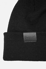 Черная зимняя шапка с помпоном и отворотом Custom Wear 8025638 фото №4