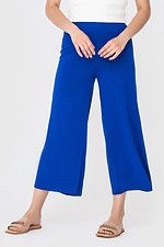 Широкі штани кюлоти DILIA трикотажні синього кольору Garne 3040639 фото №1