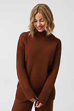 Dunkelbrauner Strickanzug für Damen Sewel 4038639 Foto №2