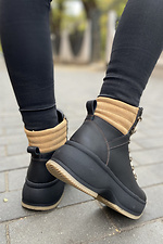 Damskie buty zimowe w sportowym stylu na masywnej platformie  4205640 zdjęcie №6