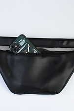 Black banana bag made of quality leatherette SGEMPIRE 8015640 photo №5