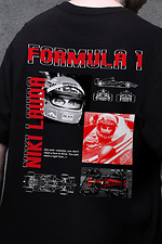 Men's Oversized T-Shirt With Lauda Print Black Without 8049640 photo №2