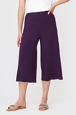 Широкие штаны кюлоты DILIA трикотажные фиолетового цвета Garne 3040641 фото №1