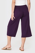 Широкие штаны кюлоты DILIA трикотажные фиолетового цвета Garne 3040641 фото №3