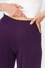 Широкие штаны кюлоты DILIA трикотажные фиолетового цвета Garne 3040641 фото №4
