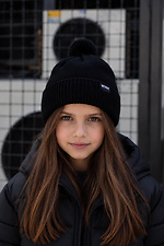 Дитяча Зимова Шапка Для Дівчинки Without Pop Logo Black Without 8056641 фото №2