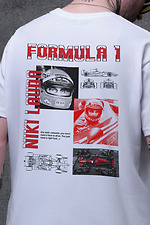 Men's Oversized T-Shirt With Lauda White Print Without 8049642 photo №2