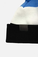 Полушерстяная зимняя шапка с помпоном и отворотом Custom Wear 8025643 фото №4