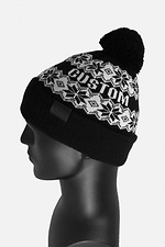 Wool-blend winter hat with pompom and Christmas print Custom Wear 8025644 photo №3