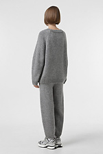 Grauer Strickanzug für Damen  4038645 Foto №3