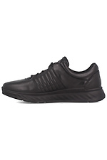 Black leather sneakers for the city Forester 4101645 photo №2