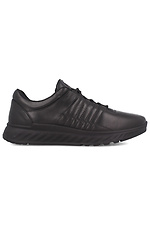 Black leather sneakers for the city Forester 4101645 photo №3
