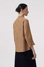 Damenpullover in hellbrauner Farbe  4038646 Foto №3