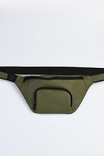 Зеленая сумка бананка из качественного кожзама с внешним карманом SGEMPIRE 8015646 фото №2