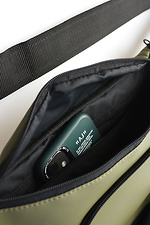 Зеленая сумка бананка из качественного кожзама с внешним карманом SGEMPIRE 8015646 фото №4