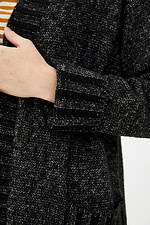 Czarny sweter z dzianiny z kieszeniami  4037647 zdjęcie №4