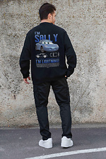 Isoliertes Fleece-Sweatshirt in Übergröße für Männer mit Sally-Aufdruck Schwarz Without 8055648 Foto №2
