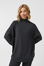 Women's knitted suit of dark gray color Sewel 4038649 photo №2