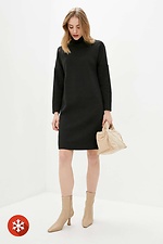 Black knitted golf dress ENDI with a high collar Garne 3037650 photo №2