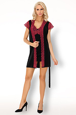 Wrap-around robe with lace trim and cap sleeves Livia Corsetti 4019650 photo №3