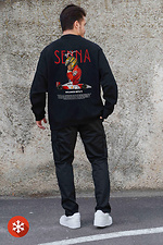 Isoliertes Fleece-Sweatshirt in Übergröße für Herren mit Senna-Aufdruck Schwarz Without 8055650 Foto №2