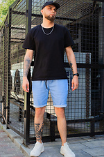 Summer oversized knee length denim shorts Without 8048654 photo №4