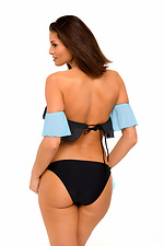 Two-piece swimsuit: short-sleeved top with flounce, low-cut tassel panties Marko 4023655 photo №4