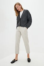 Gray knit button-down sweater  4037656 photo №2