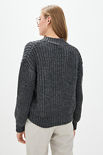 Gray knit button-down sweater  4037656 photo №3