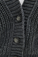Szary sweter z dzianiny na guziki  4037656 zdjęcie №4
