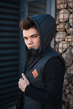 Reversible men's vest sleeveless jacket with a hood Custom Wear 8025658 photo №3