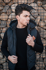 Reversible men's vest sleeveless jacket with a hood Custom Wear 8025658 photo №5