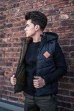 Reversible men's vest sleeveless jacket with a hood Custom Wear 8025659 photo №2