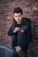Reversible men's vest sleeveless jacket with a hood Custom Wear 8025659 photo №3