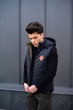 Reversible men's vest sleeveless jacket with a hood Custom Wear 8025659 photo №4