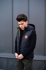 Двухсторонняя мужская жилетка безрукавка с капюшоном Custom Wear 8025659 фото №4