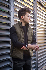 Reversible men's vest sleeveless jacket with a hood Custom Wear 8025659 photo №12