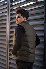 Reversible men's vest sleeveless jacket with a hood Custom Wear 8025659 photo №15