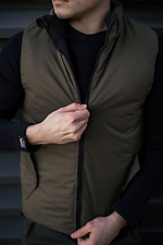 Reversible men's vest sleeveless jacket with a hood Custom Wear 8025659 photo №17