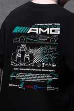 Men's Oversized T-Shirt With AMG Print Black Without 8049660 photo №2