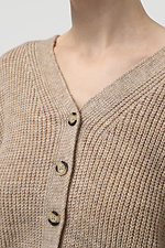 Beige Strickjacke für Damen  4038661 Foto №4