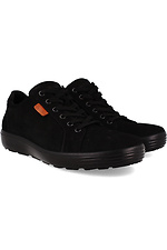 Спортивные мужские туфли на шнурках из черного нубука Forester 4101662 фото №2