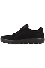 Спортивные мужские туфли на шнурках из черного нубука Forester 4101662 фото №3