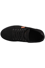 Спортивные мужские туфли на шнурках из черного нубука Forester 4101662 фото №6