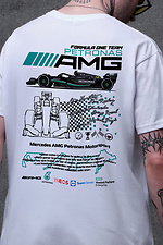 Men's Oversized T-Shirt With AMG Print White Without 8049662 photo №2