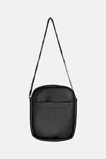 Чорна сумка через плече месенджер з довгим ремінцем та зовнішньою кишенею Custom Wear 8025664 фото №4