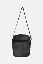Чорна сумка через плече месенджер з довгим ремінцем та зовнішньою кишенею Custom Wear 8025664 фото №5